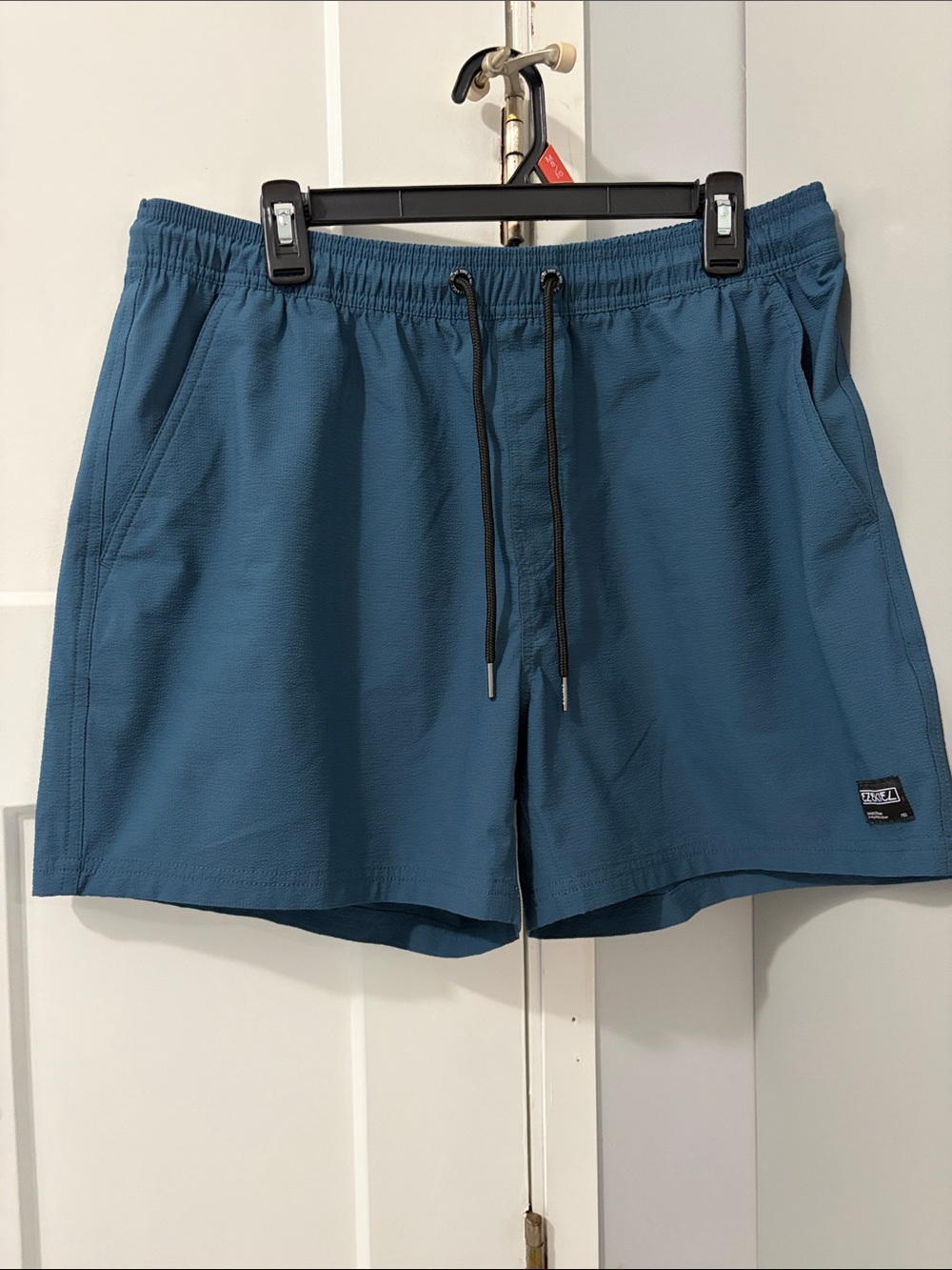 Ezekiel Teal Athletic Shorts with Logo Patch